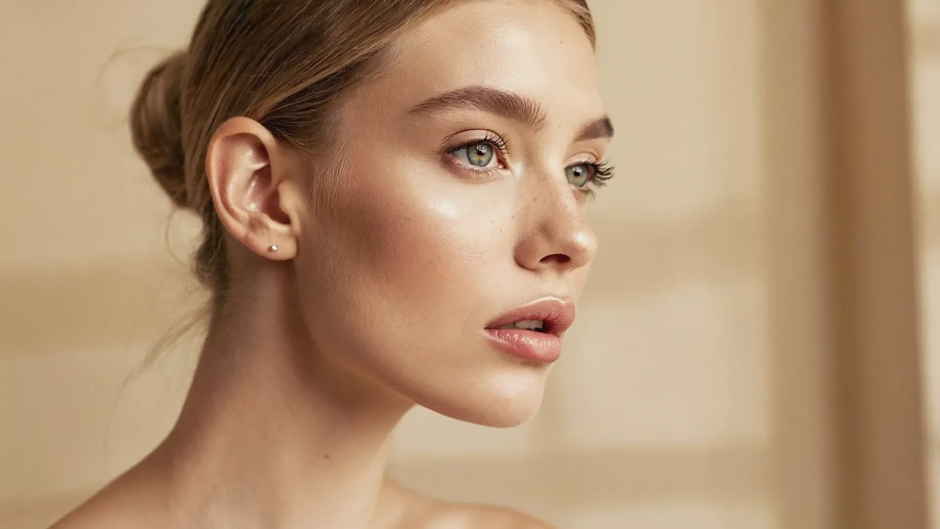 Profile showing the jawline, neck and d&eacute;colletage &mdash; the areas Profhilo bioremodelling treats